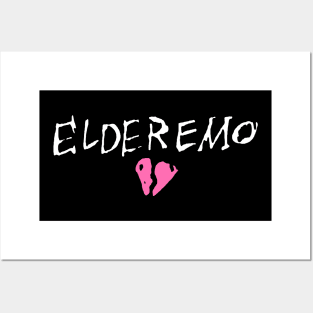 Dark and Gritty Elder Emo broken heart text Posters and Art